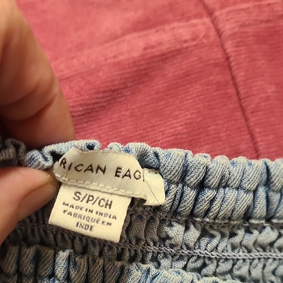 American Eagle Outfitters Blue Puff Sleeve Dress - Picture 3 of 4